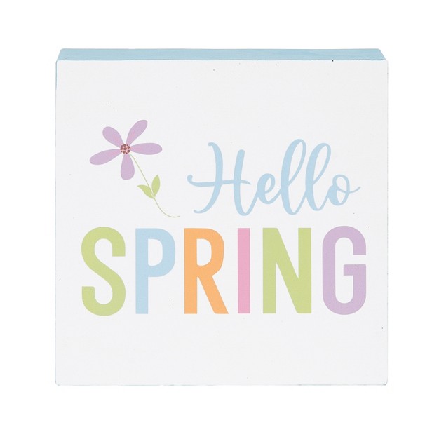 C amp f Home Hello Spring Shelf Block