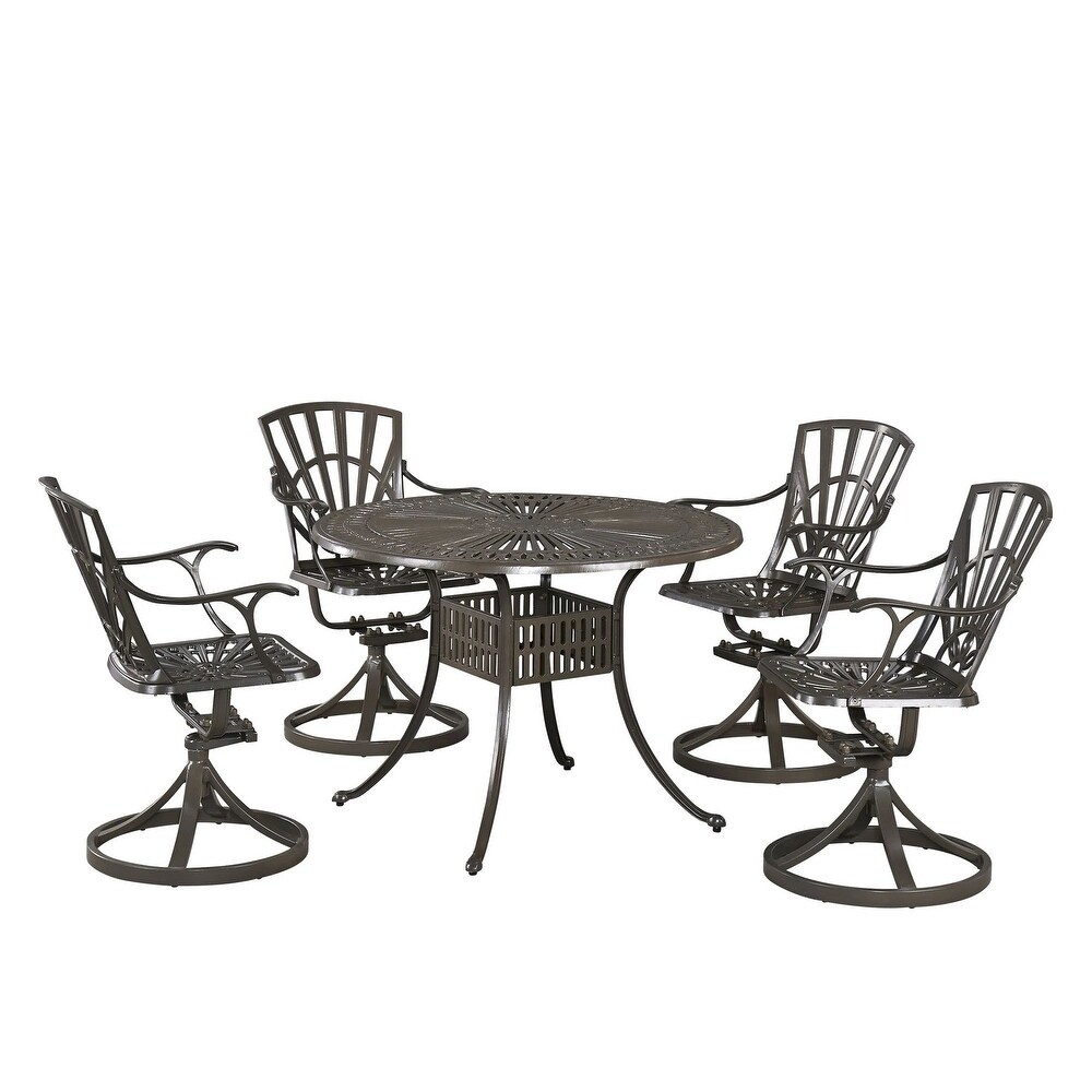 Largo II 5 piece Dining Set with Swivel Chairs by Home Styles