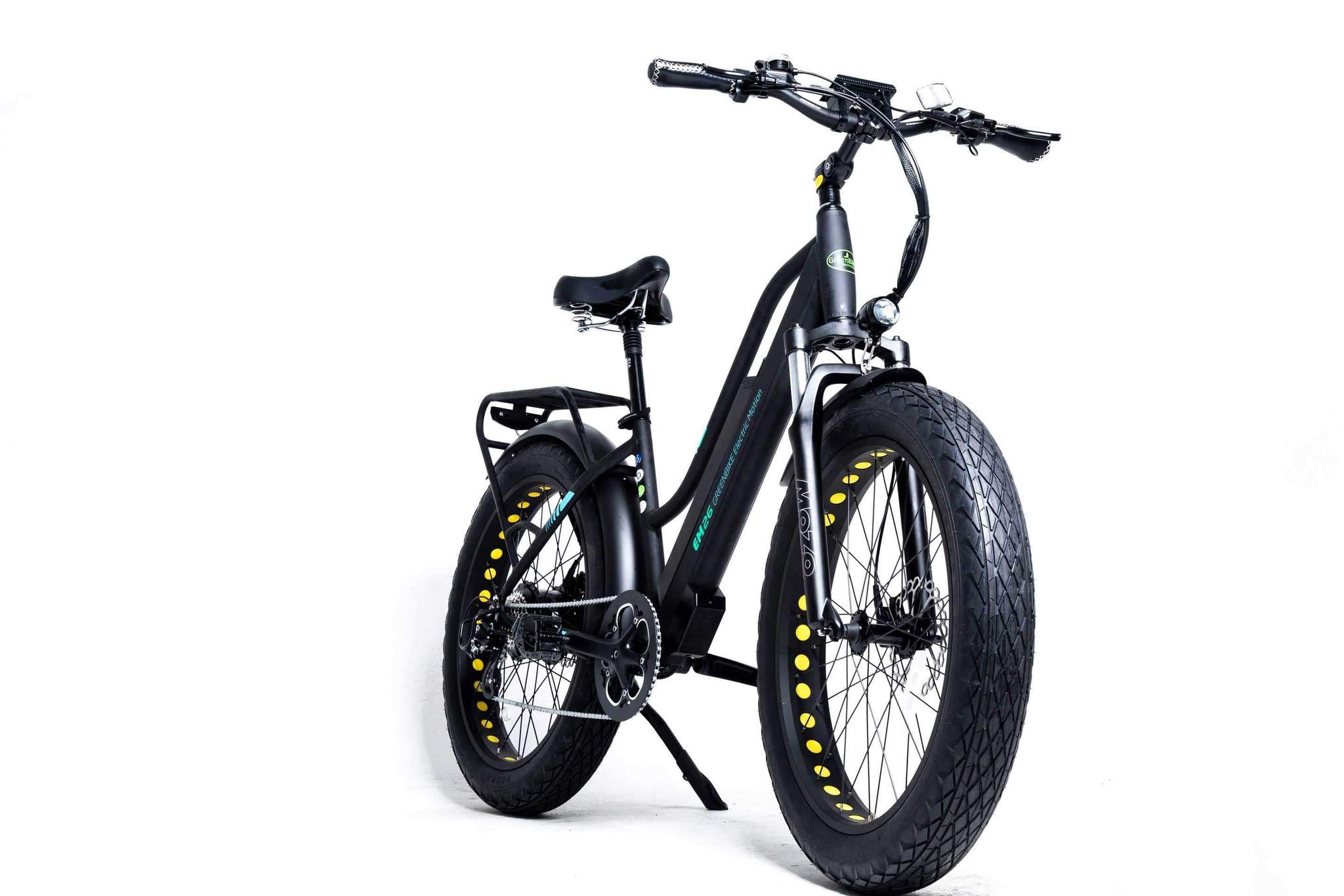 Green Bike Electric EM26 Fat Tire Ebike Low Step Cruiser Frame 48V 750W