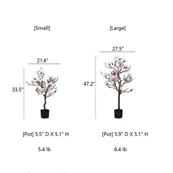 RusticReach Artificial Pink Magnolia Tree