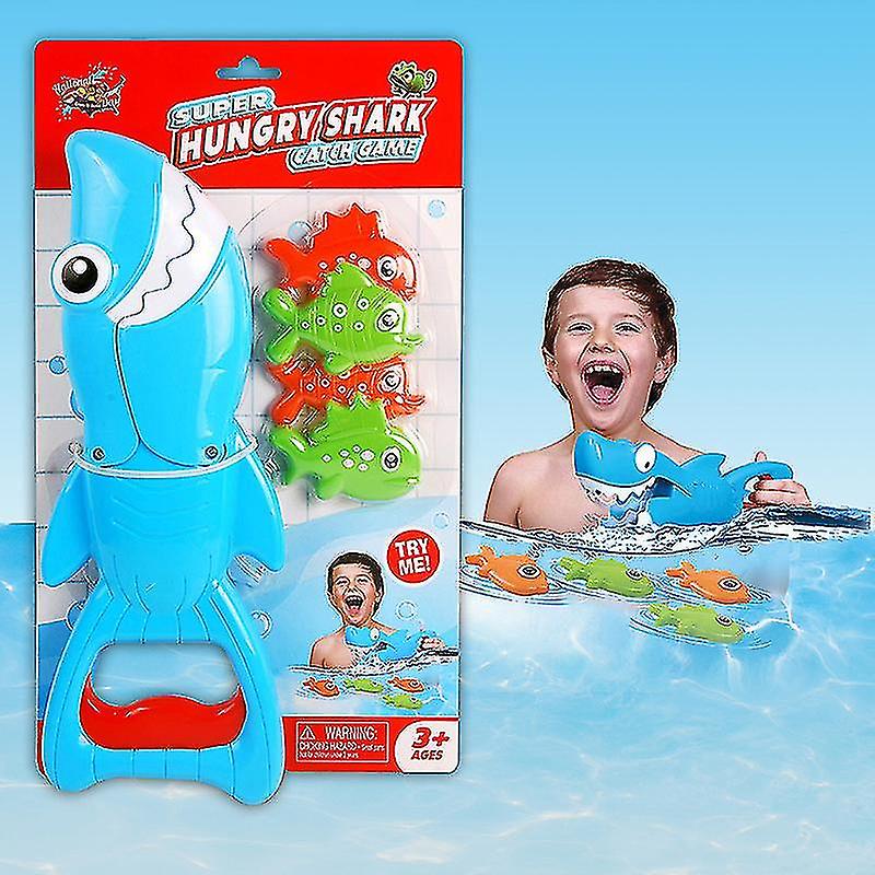 Shark Grabber Baby Bath Toys Upgraded Blue Shark With Teeth Biting Action Bath Toys For Boys Girls Toddlers