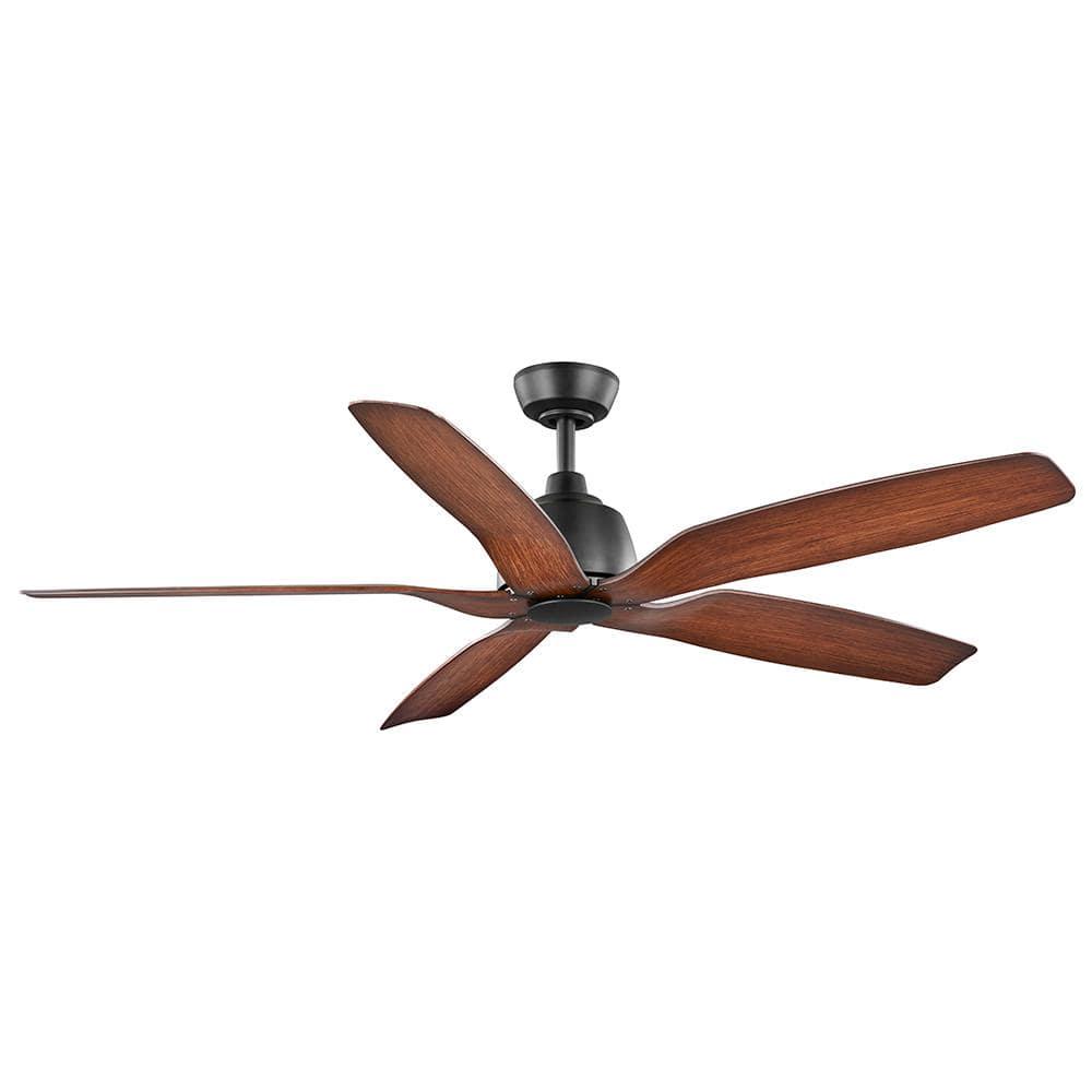 Home Decorators Collection 60 in Sirrine IndoorOutdoor Matte Black Smart Ceiling Fan with Remote Control Powered by Hubspace