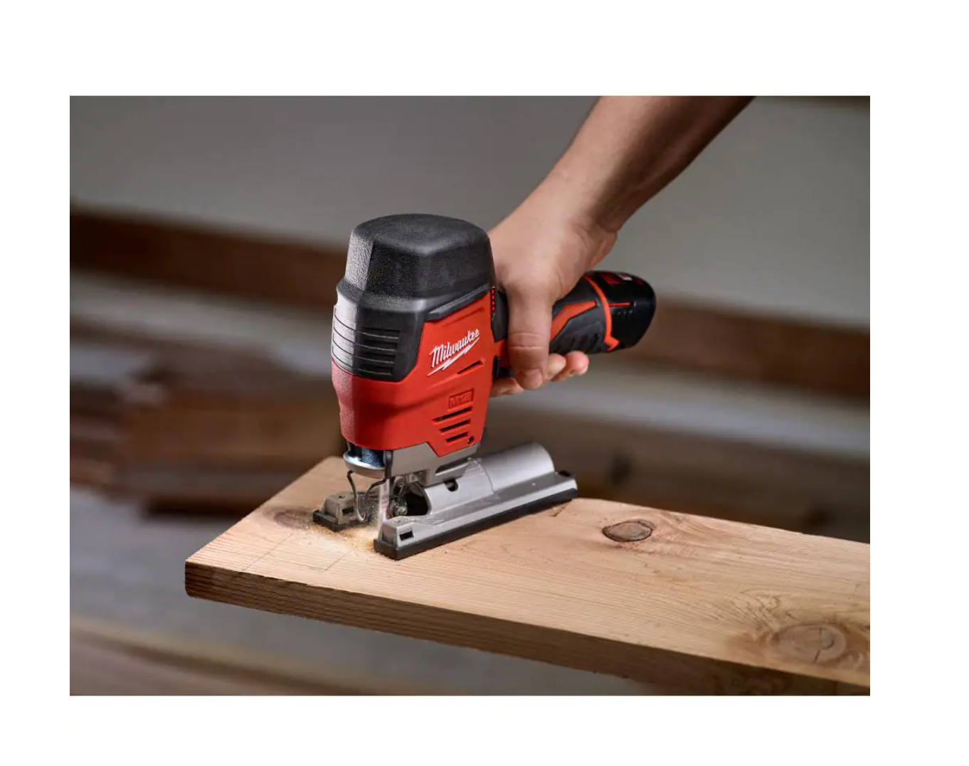 Milwaukee 2445-20-48-11-2440 M12 12V Lithium-Ion Cordless Jig Saw with 4.0 Ah Battery