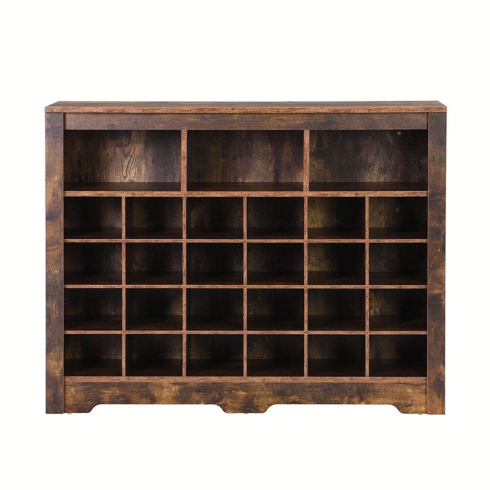 Contemporary 24 Cubby Shoe Console: Stylish  High Quality Storage Solution