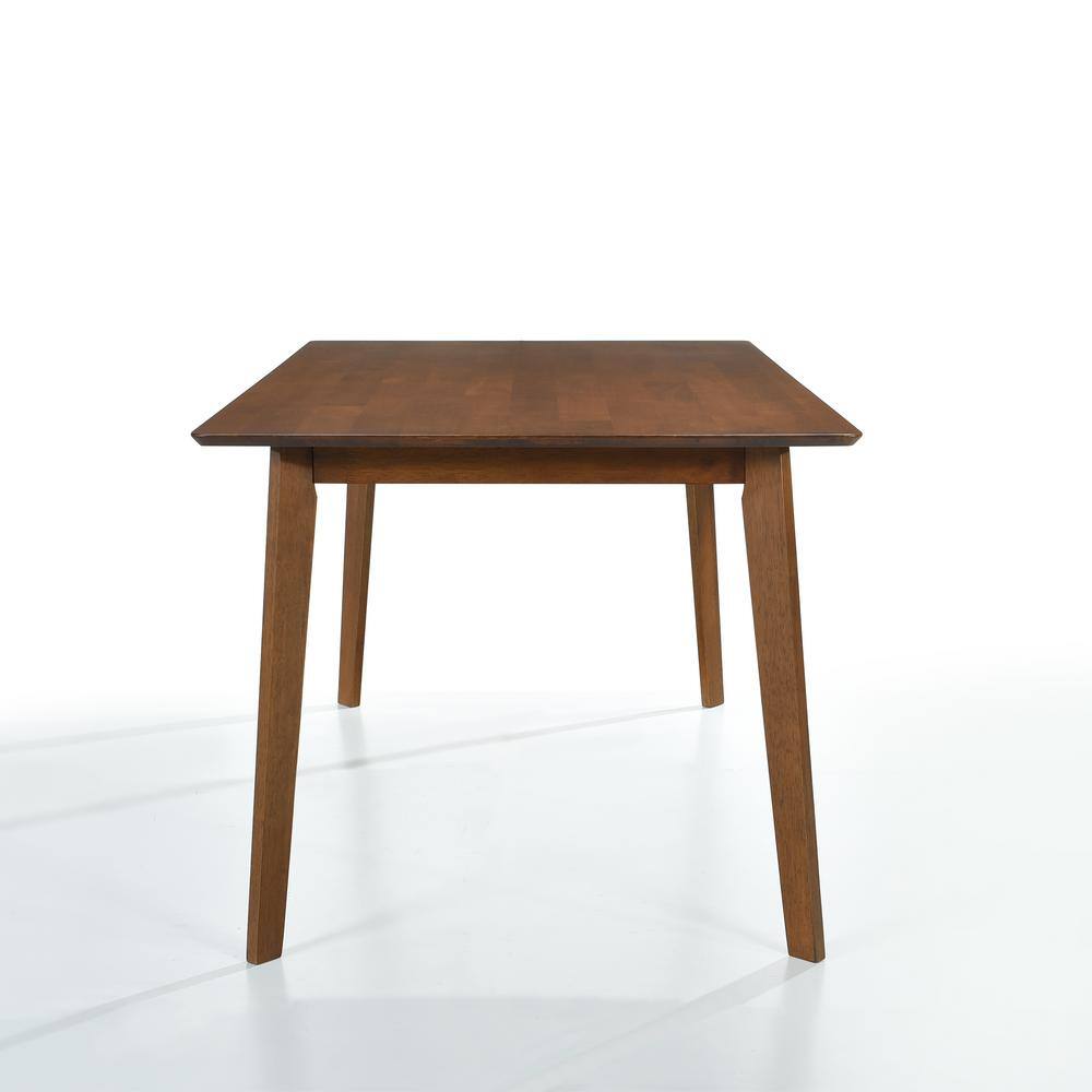 Nereida 63 in. Brown Solid Wood Mid Century Modern Dining Table ID201-T6-WN