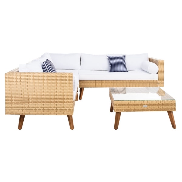 SAFAVIEH Outdoor Living Analon Outdoor Sectional Set