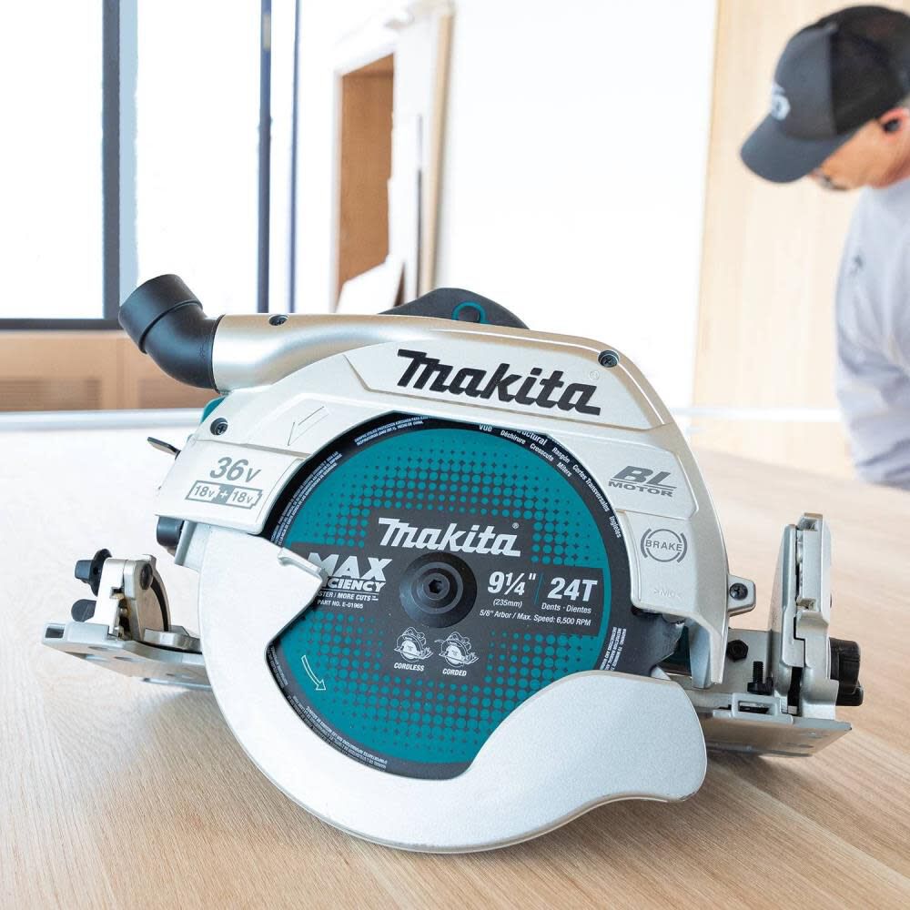 Makita 18V X2 LXT 36V 9 1/4 Circular Saw with Guide Rail Compatible Base Bare Tool XSH10Z from Makita