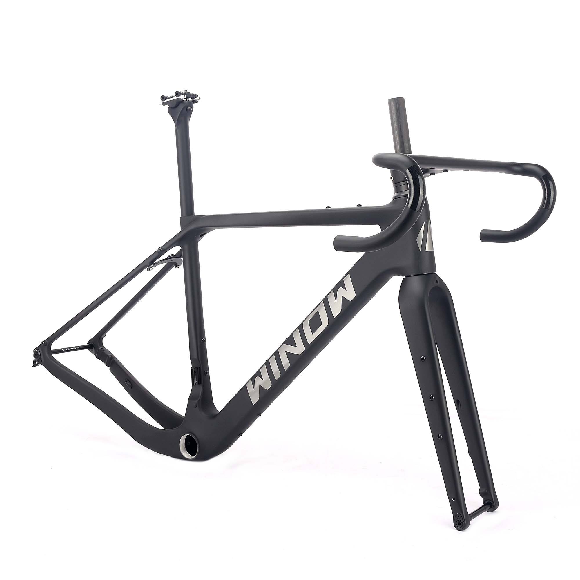 New  GF23 700*50C BB386 or T47 Carbon gravel cycling cyclocross bike frame with Logo