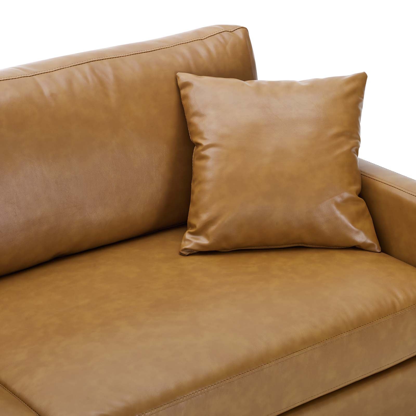 Juliana Vegan Leather Sofa-EEI-4448-TAN