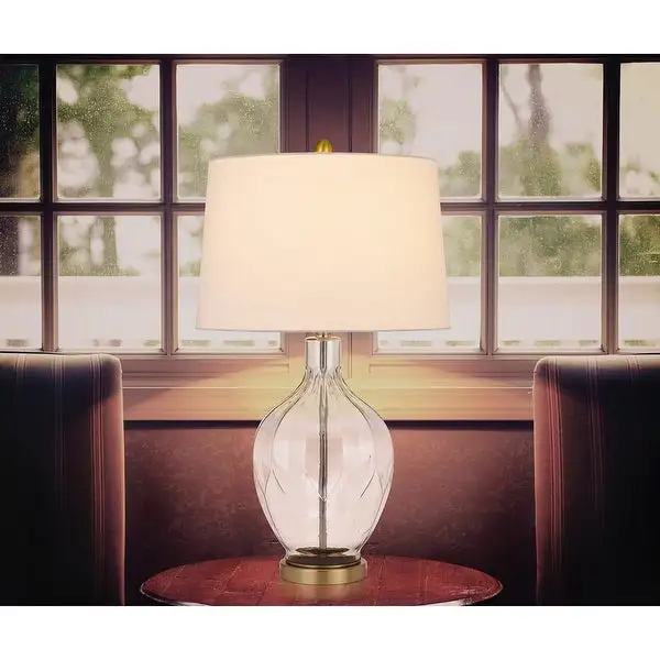 Bancroft Clear Glass Table lamp with Shade