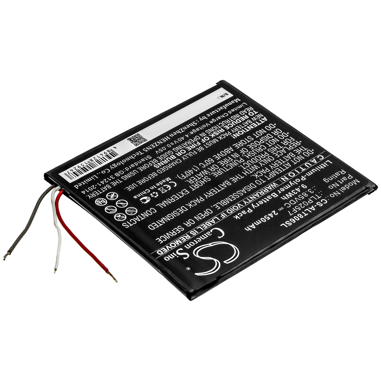 Alcatel 1T 7in OT8068 Replacement Battery BatteryClerkcom Tablet