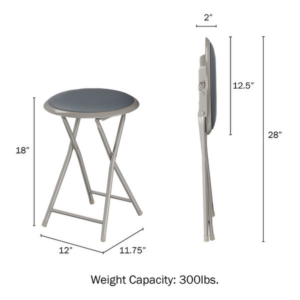 Set of Two 18-Inch Bar Stools， Gray