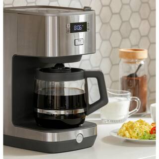 GE Stainless Steel Drip Coffee Maker with 12 Cup Glass Carafe G7CDAASSPSS