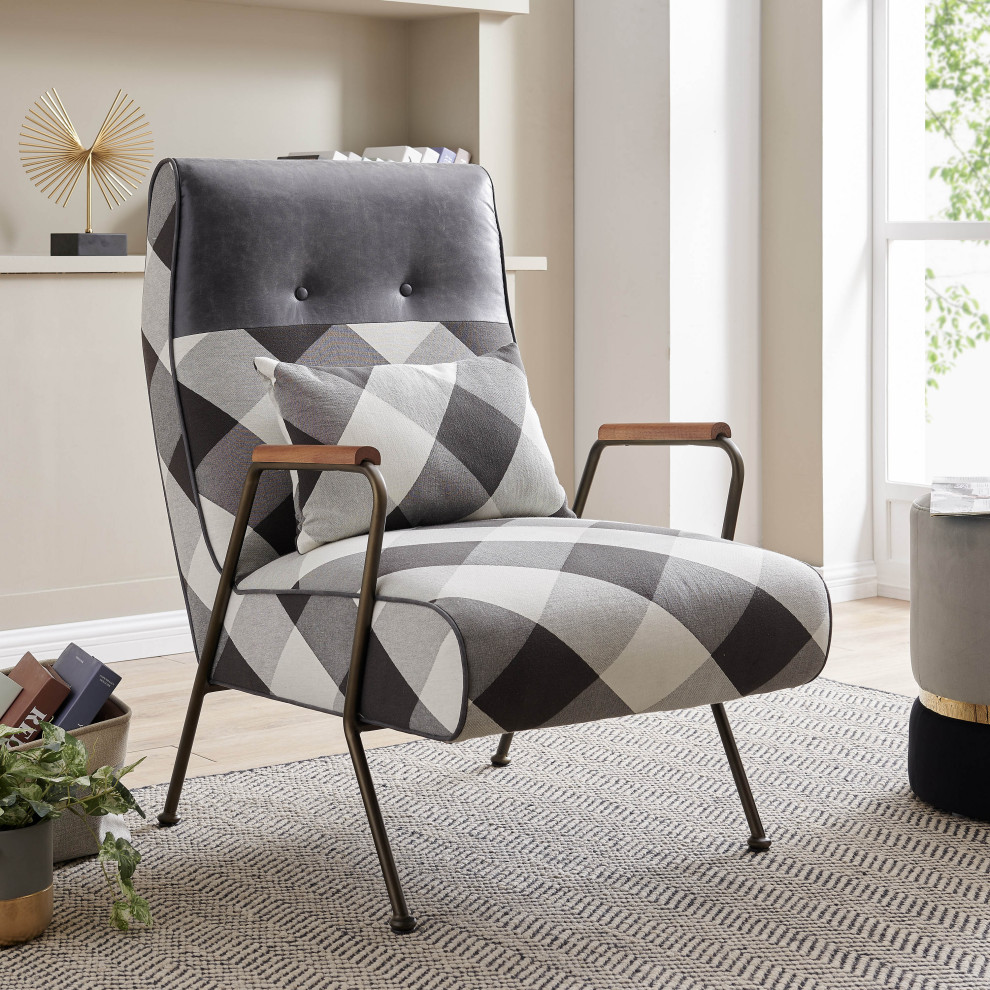 Kahlo Fabric Accent Arm Chair   Midcentury   Armchairs And Accent Chairs   by New Pacific Direct Inc.  Houzz