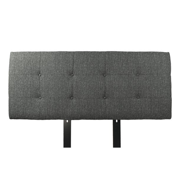 MJL Furniture Ali Button Tufted Text2 Olivia Charcoal Upholstered Headboard - - 10910561