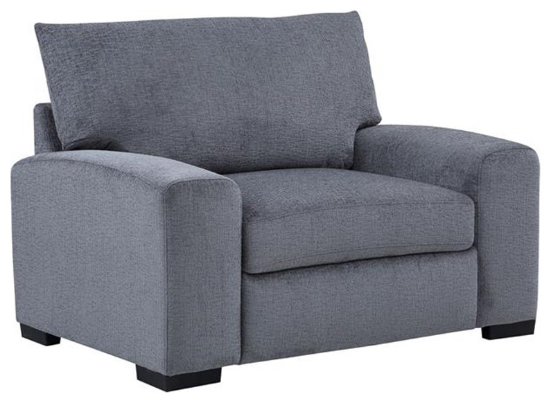 Porter Designs Clayton Soft Microfiber Chair   Gray   Transitional   Armchairs And Accent Chairs   by Homesquare  Houzz