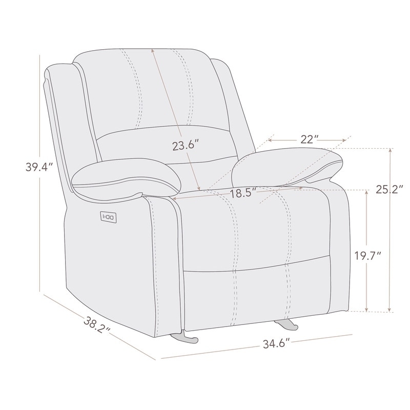Marley Power Recliner Glider