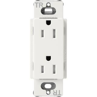 Lutron Claro 15-Amp Tamper-Resistant Duplex Receptacle Architectural White (SCRS-15-TR-RW) SCRS-15-TR-RW