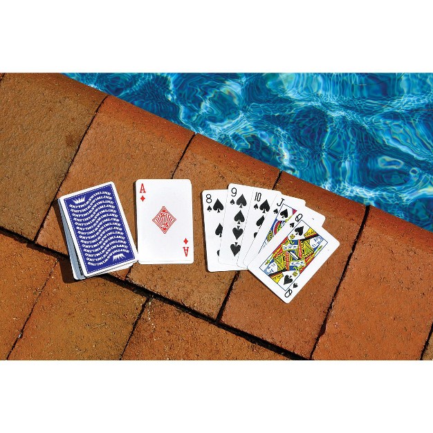 Waterproof Swimming Pool Deck Of Playing Cards Blue white