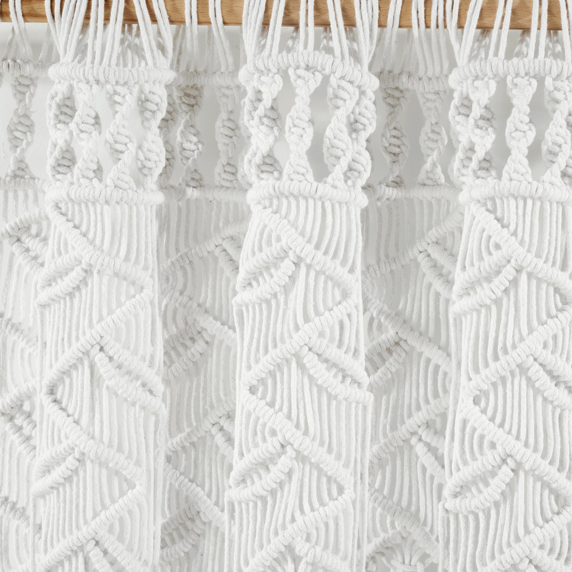 Boho Macrame Leaf Cotton Window Curtain