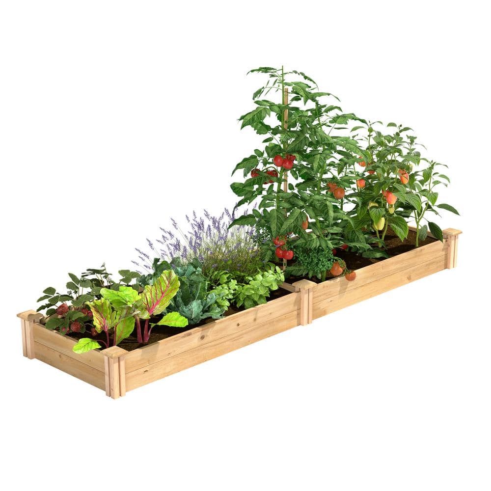 Greenes Fence 2 ft. x 8 ft. x 7 in. Original Cedar Raised Garden Bed RC24967