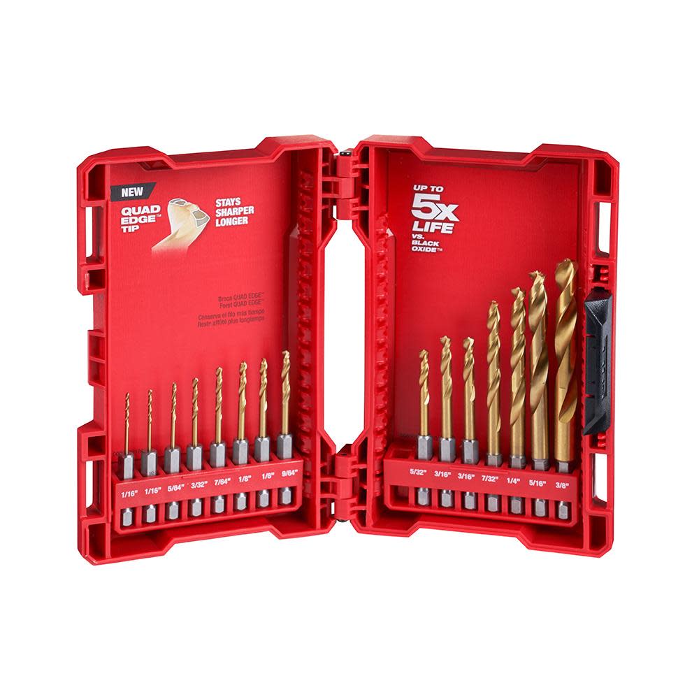 SHOCKWAVE™ Titanium Drill Bit Set ; 15PC ;