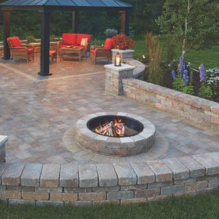 Anchor Weston 52 in. x 12 in. Northwoods Tan Round Concrete Fire Pit Kit With Metal Liner 70300879