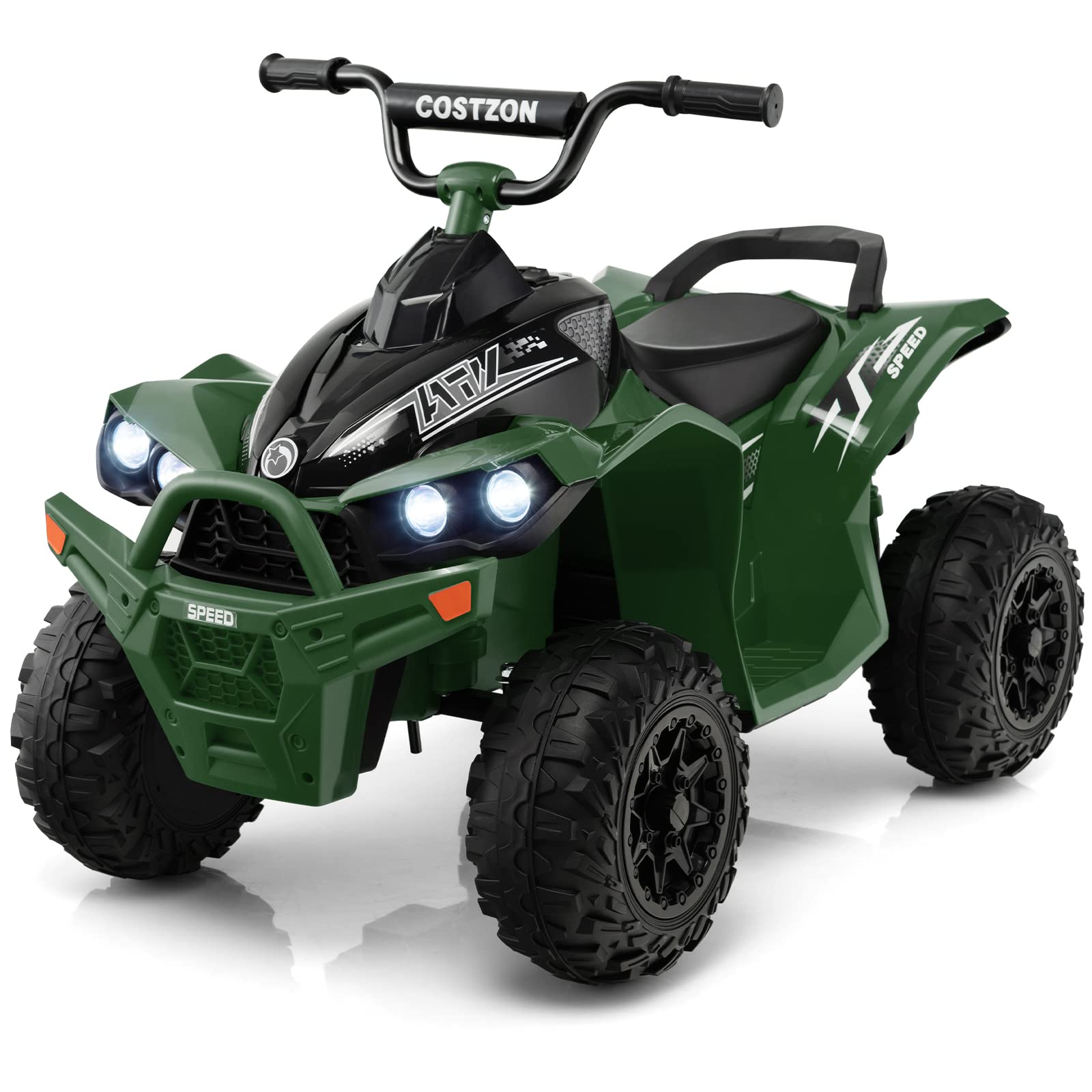 Costzon Kids ATV, 12V Battery Powered Electric Vehicle, Ride on 4 Wheeler Quad