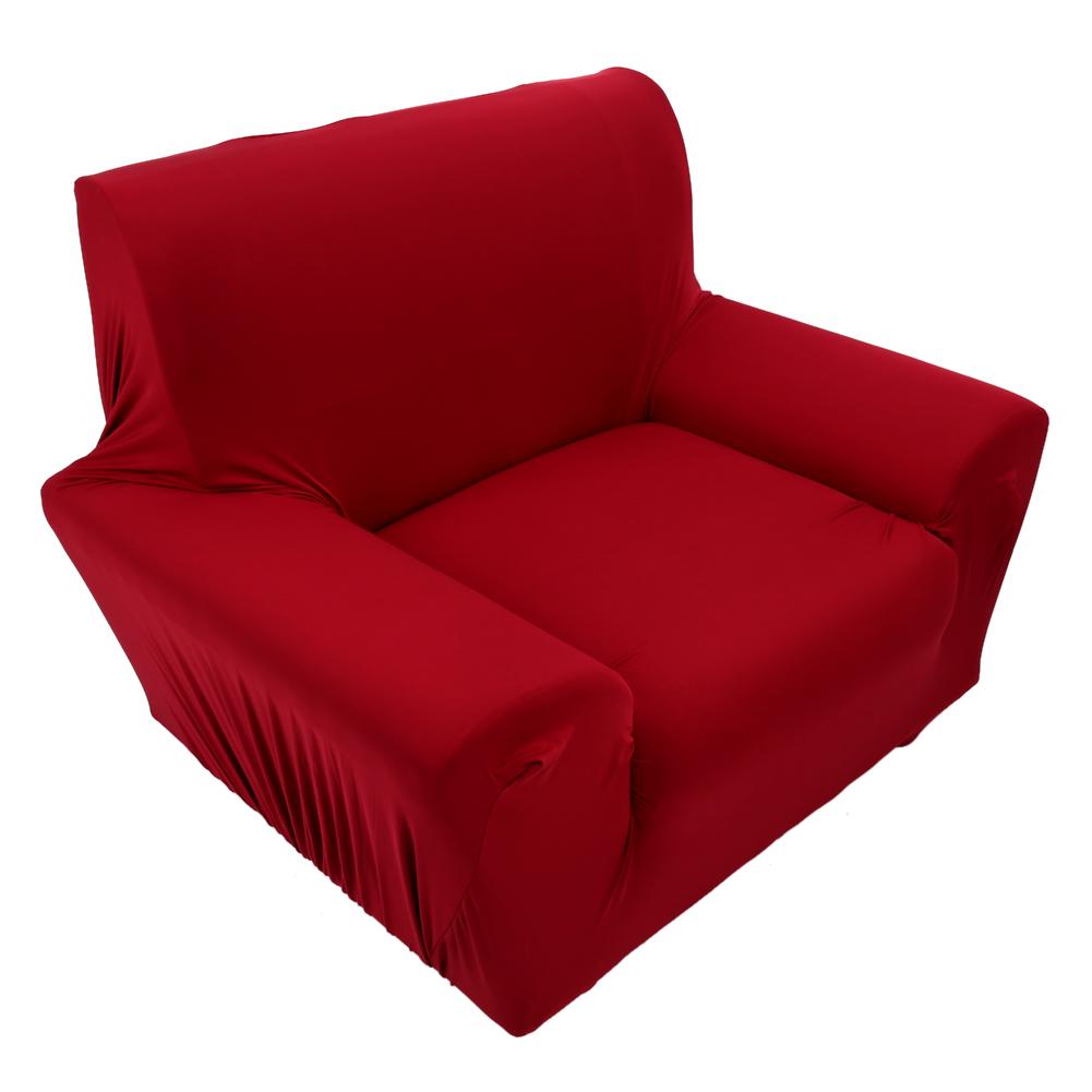 Wine Red Sofa Protector Cover Polyester Spandex Fabric Stretch Slipcover For Chair Loveseat Sofa