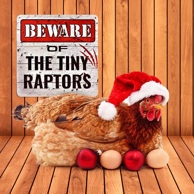 Bigtime Signs 12 quot x12 x27 x27 Beware Of Tiny Raptors Chicken Decor Signs