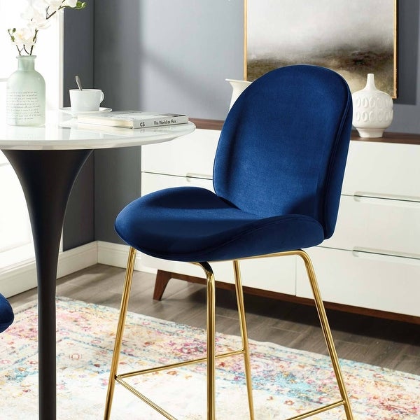 Lotus Gold Stool (set o 3)|Blue