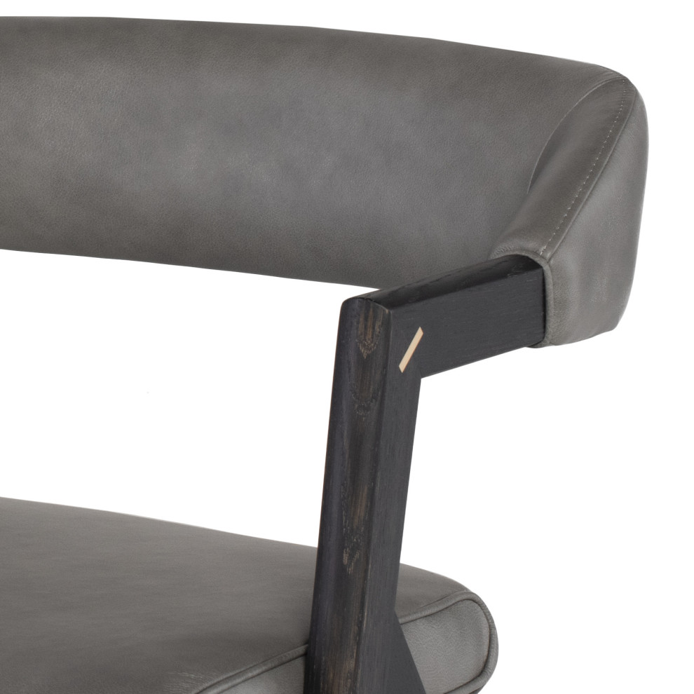 Anita Dove Leather Dining Chair   Midcentury   Dining Chairs   by Kolibri Decor  Houzz