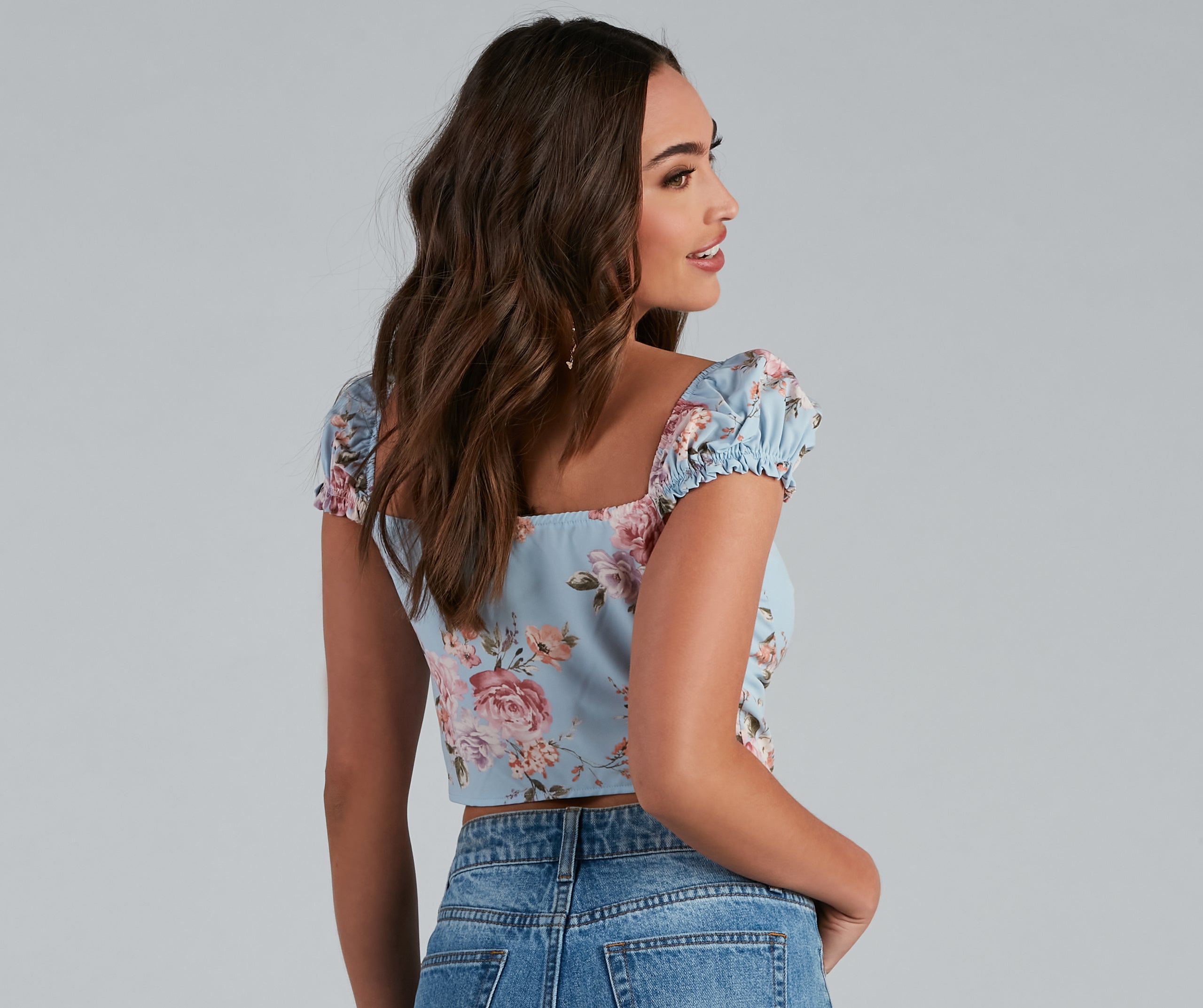 Falling For Floral Poplin Corset