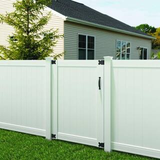 Veranda Pro Series 4 ft. W x 6 ft. H White Vinyl Woodbridge Privacy Fence Gate 118677