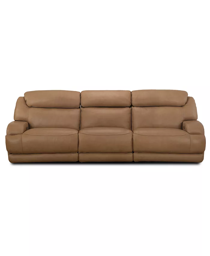 Furniture CLOSEOUT! Daventry 116 3-Pc. Leather Sectional Sofa With 2 Power Recliners Power Headrests And USB Power Outlet