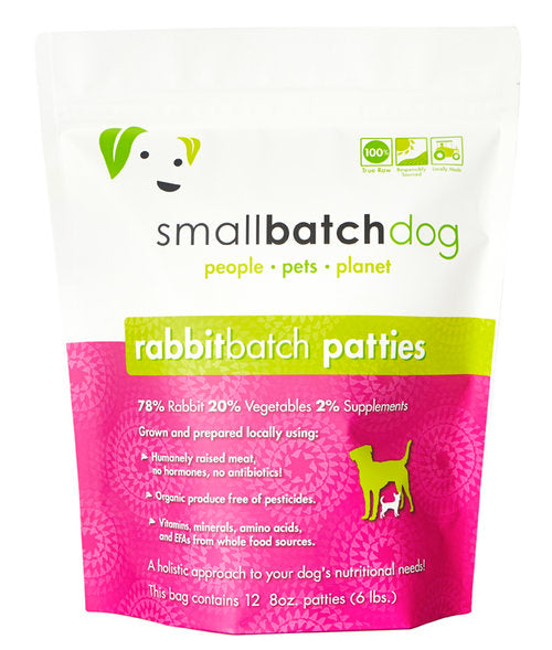 Smallbatch Rabbitbatch Raw Frozen Dog Food;