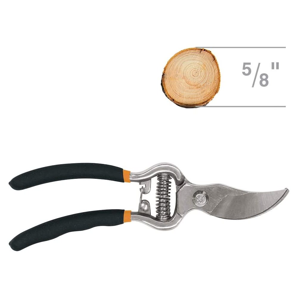 Fiskars Bypass Pruner with Non Slip Ergonomic Steel Handle