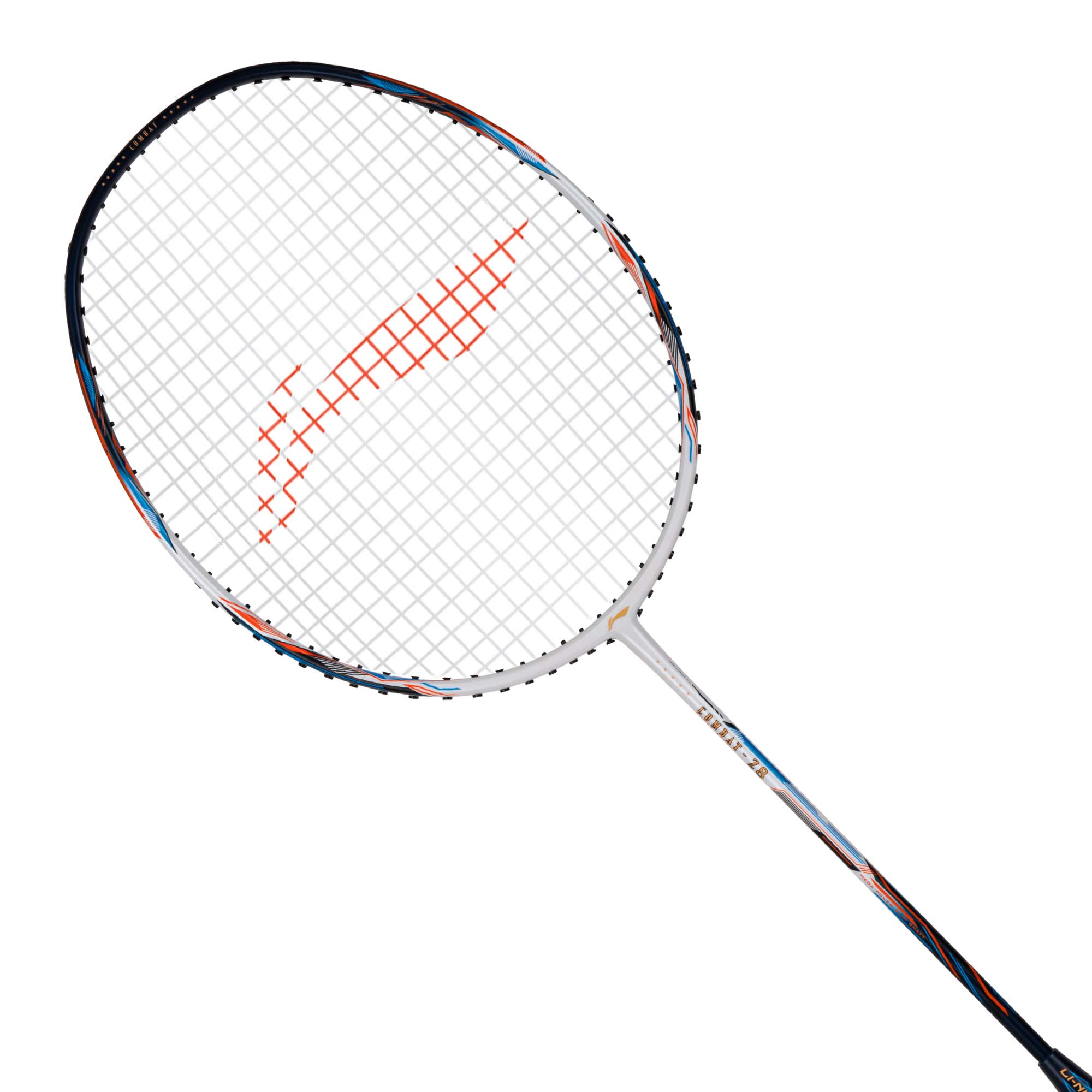 Li-Ning Combat Z8 Badminton Racket (White/Navy/Copper) - 84 Grams