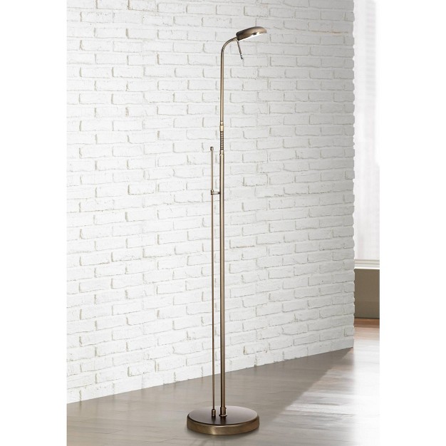 Tall Dark Brass Metal Led Adjustable Gooseneck Head For Living Room Reading Bedroom Office