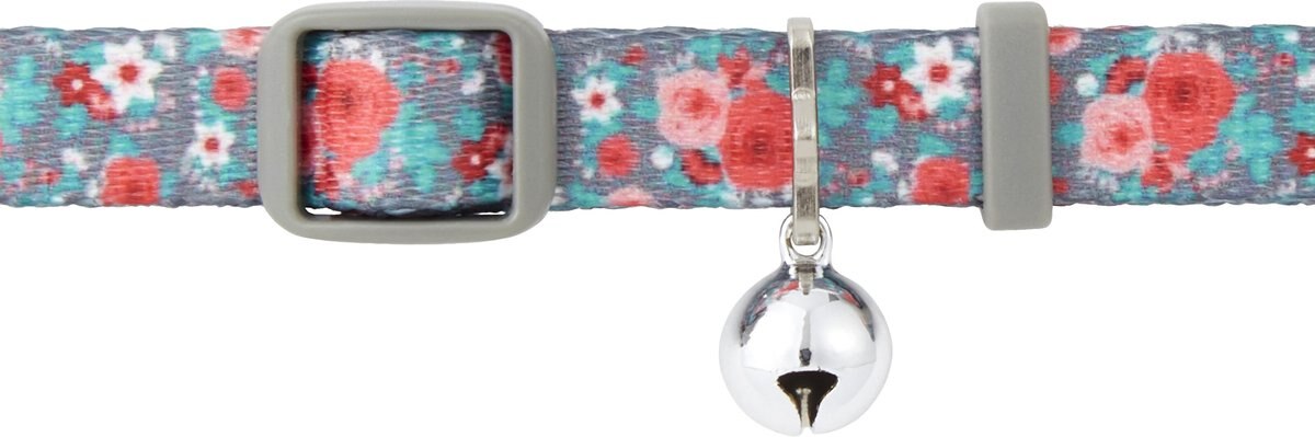 Frisco Rose Polyester Breakaway Cat Collar with Bell