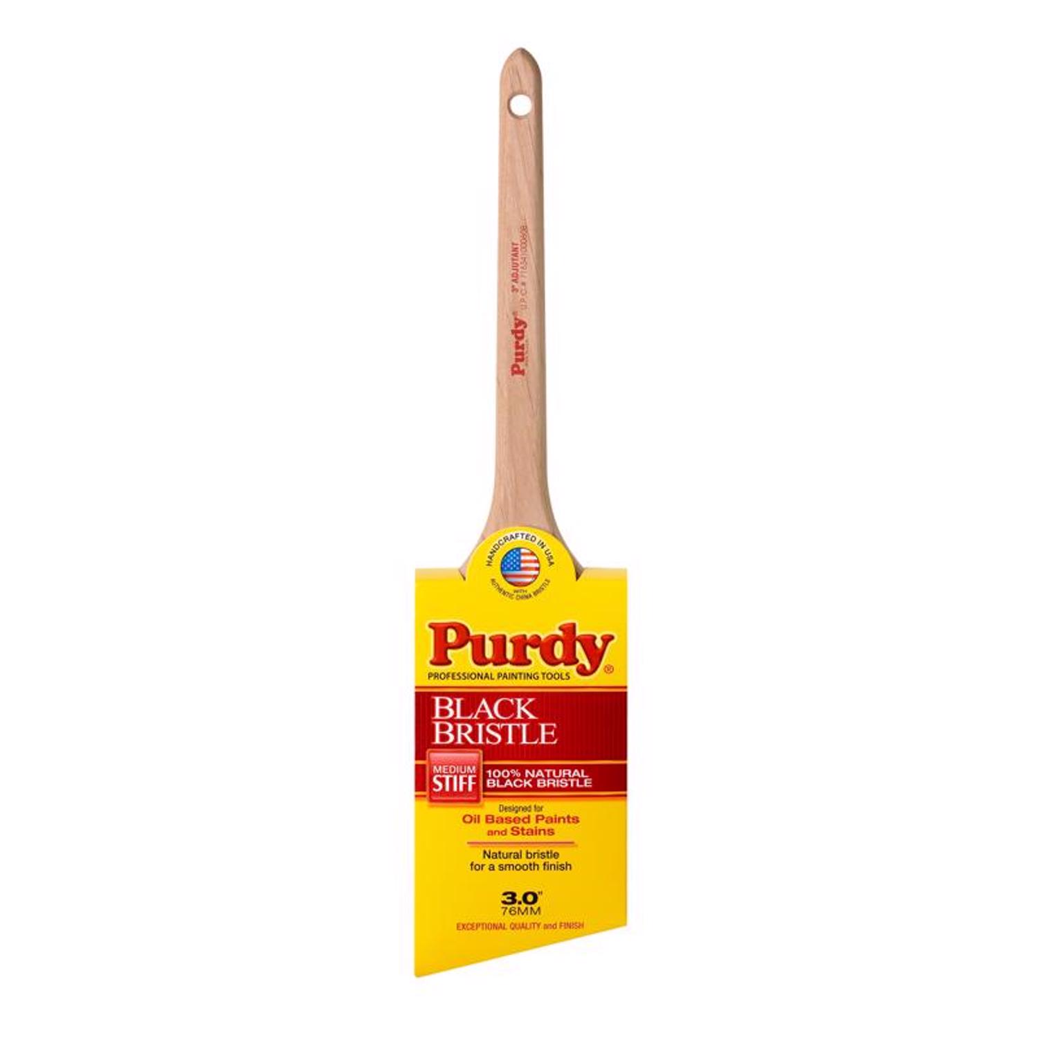 Purdy Black Bristle Adjutant 3 in. Medium Stiff Angle Trim Paint Brush