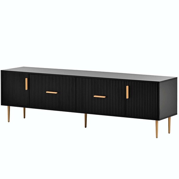 Modern TV Stand with 5 Champagne Legs