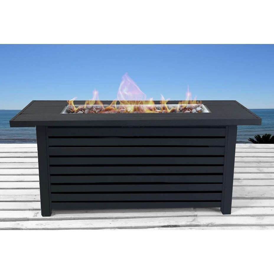 Rectangle Steel Propane Fire Pit Table