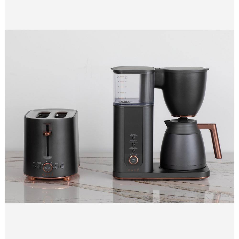 Cafe 10 Cup Matte Black Specialty Drip Coffee Maker with Insulated Thermal Carafe and WiFi connected C7CDAAS3PD3