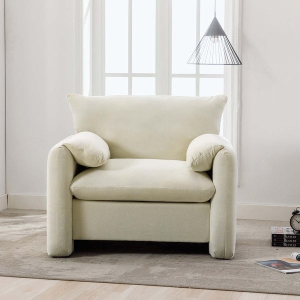 Modern Style Chenille Oversized Armchair Accent Chair for Living Room，Bedroom