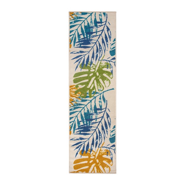 World Rug Gallery Modern Floral Leaves Flatweave Indoor outdoor Area Rug