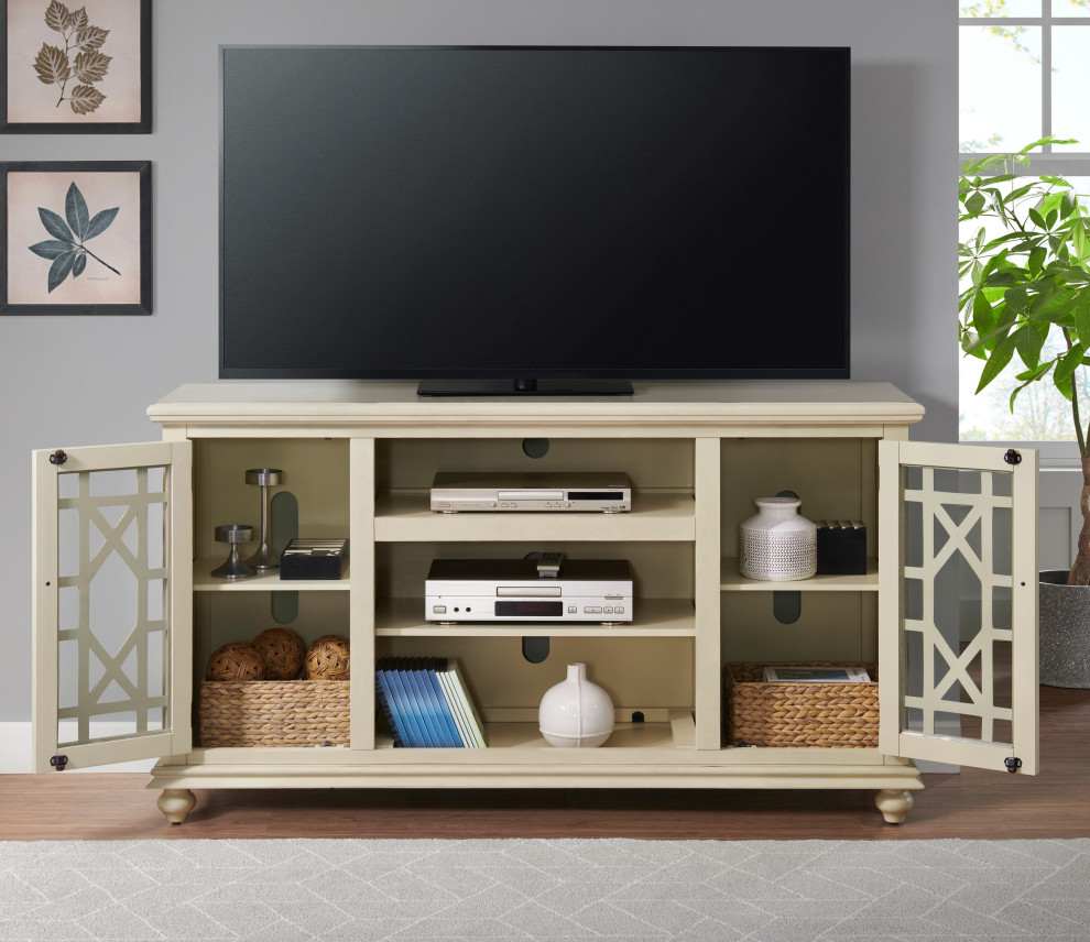 Elegant 2 Door TV Stand   Traditional   Entertainment Centers And Tv Stands   by Martin Svensson Home  Houzz