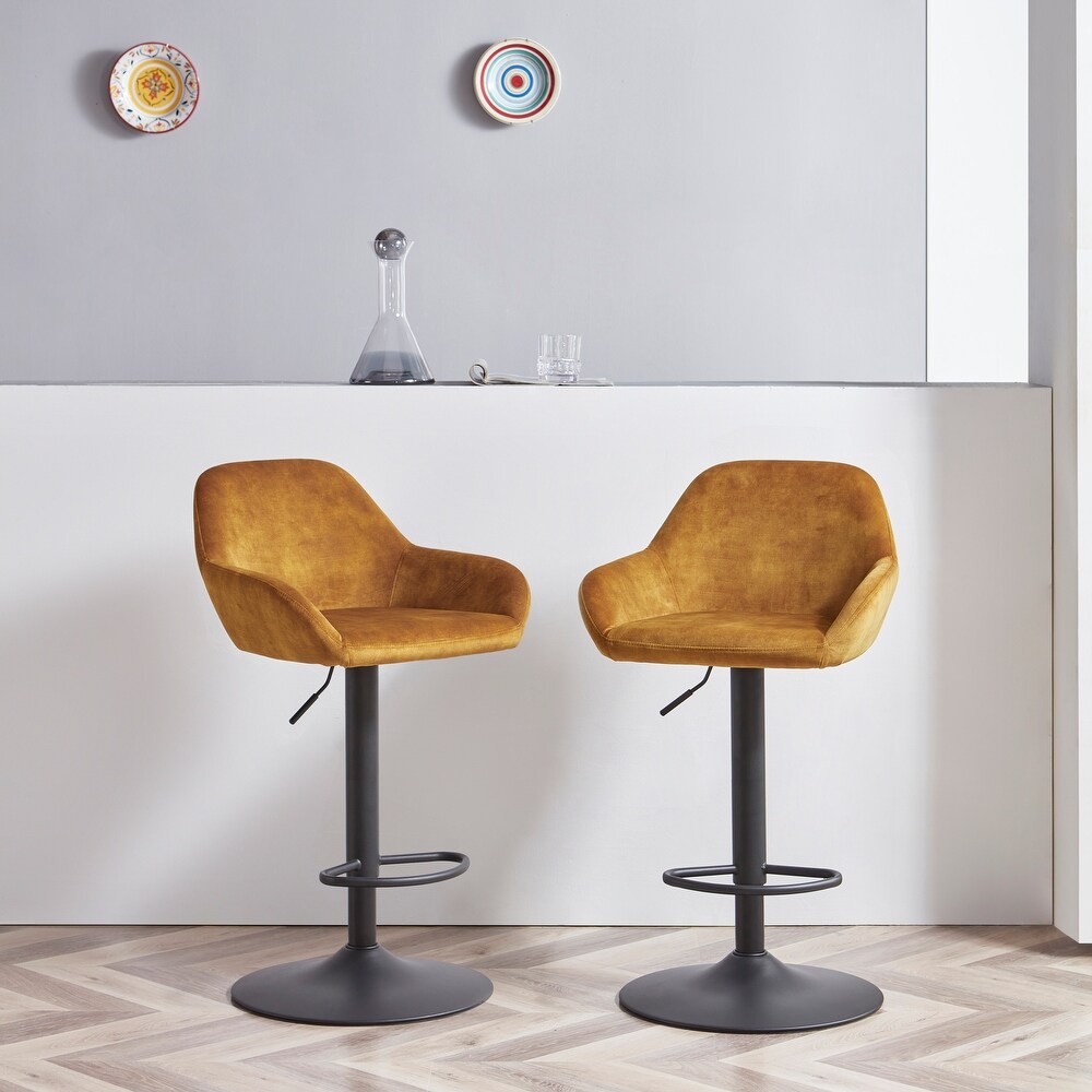 Corvus Wendy Contemporary Adjustable Bar Stool (Set of 2)