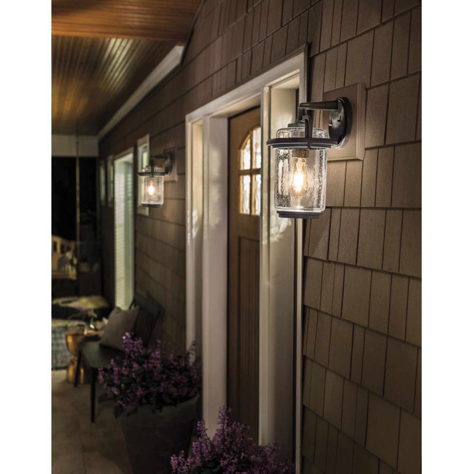 Kichler 49864 Andover 1 Light 11-1/2" Tall Outdoor Wall Sconce - Weathered Zinc