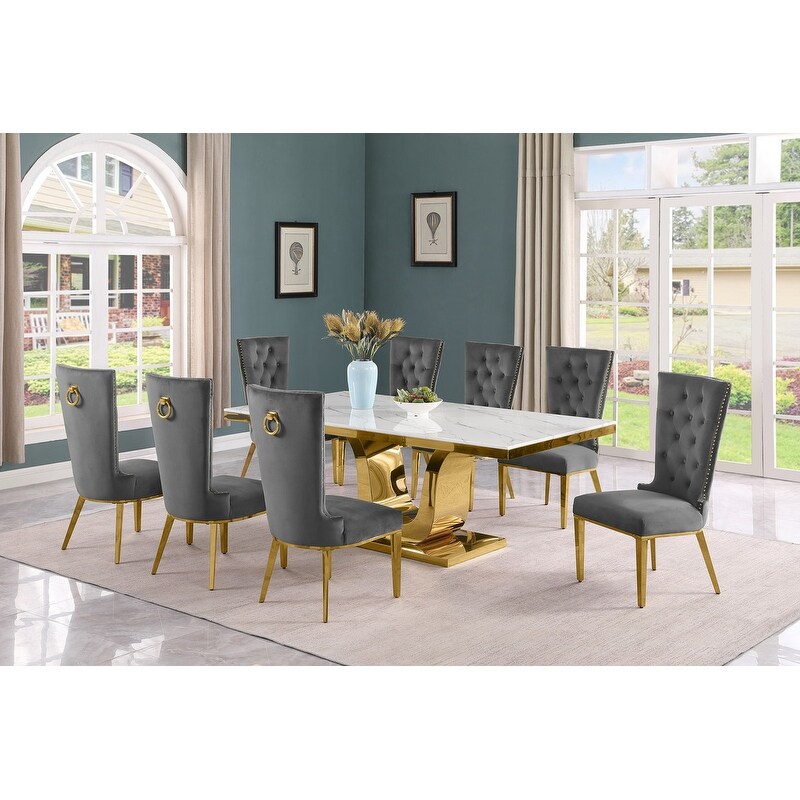 Best Quality Furniture D321 SC334 7 Dining Set with 78\